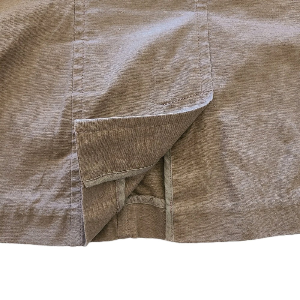 Y2K Alexandra Bartlett Women's Khaki Utility Jacket Button Up Pockets SZ 8 - Picture 10 of 12